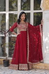 KA 1137 Faux Blooming Gown Wholesale Clothing Suppliers In India